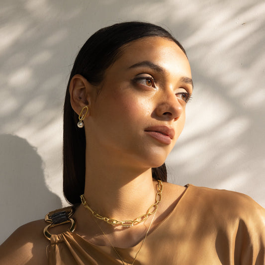 Mizuki Pearl Dangler Earrings