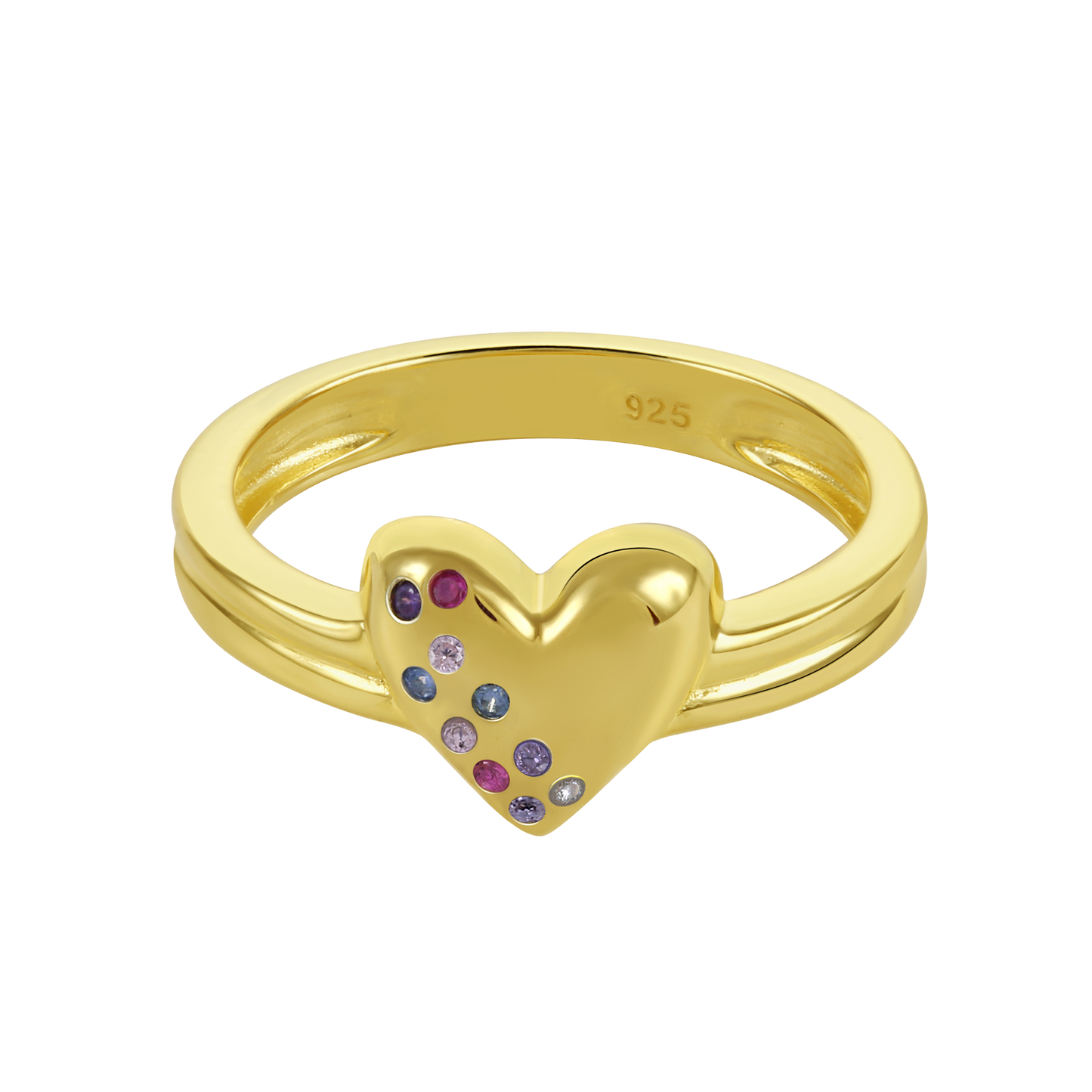Multi-Color Heart Ring