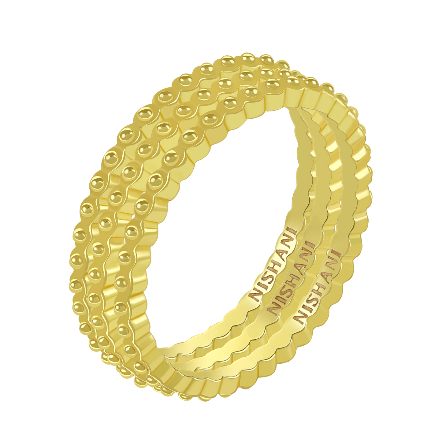 Ukiyo Trio Ball Rings