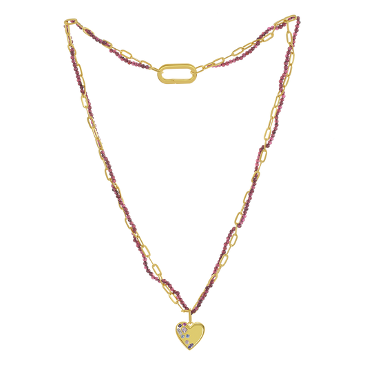 Multi-Colour Heart Necklace