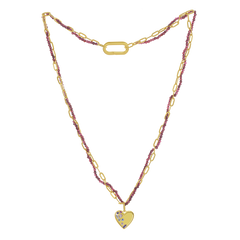 Multi-Color Heart Necklace