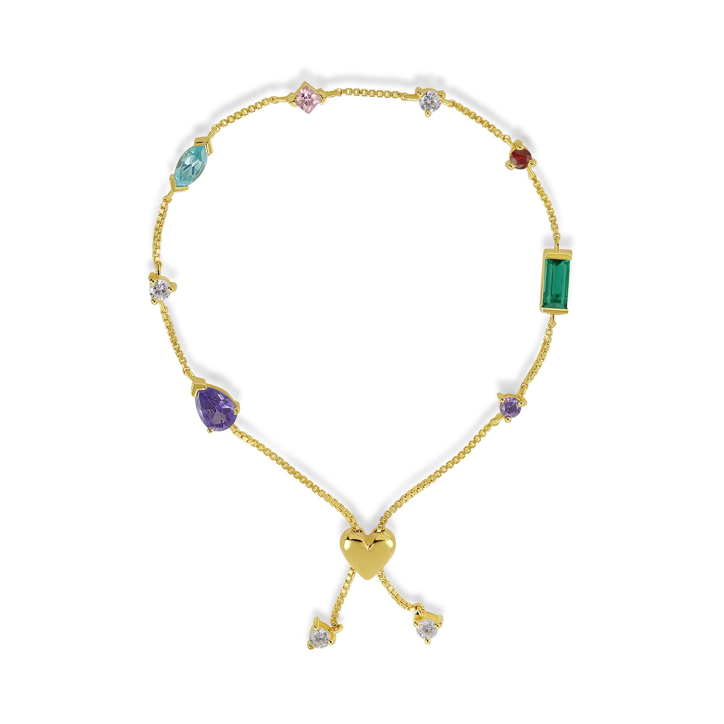 Multi-Colour Heart Bracelet