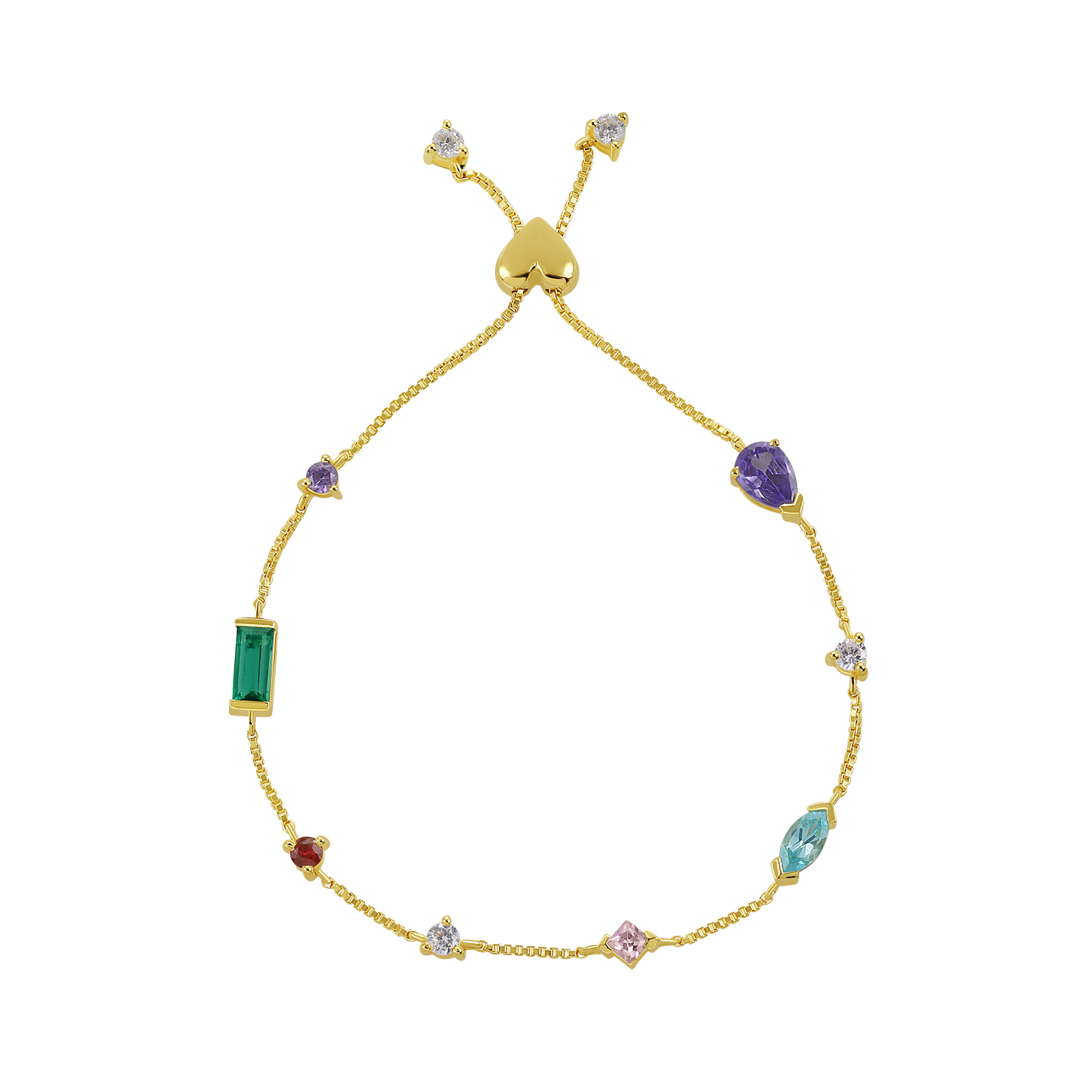 Multi-Colour Heart Bracelet