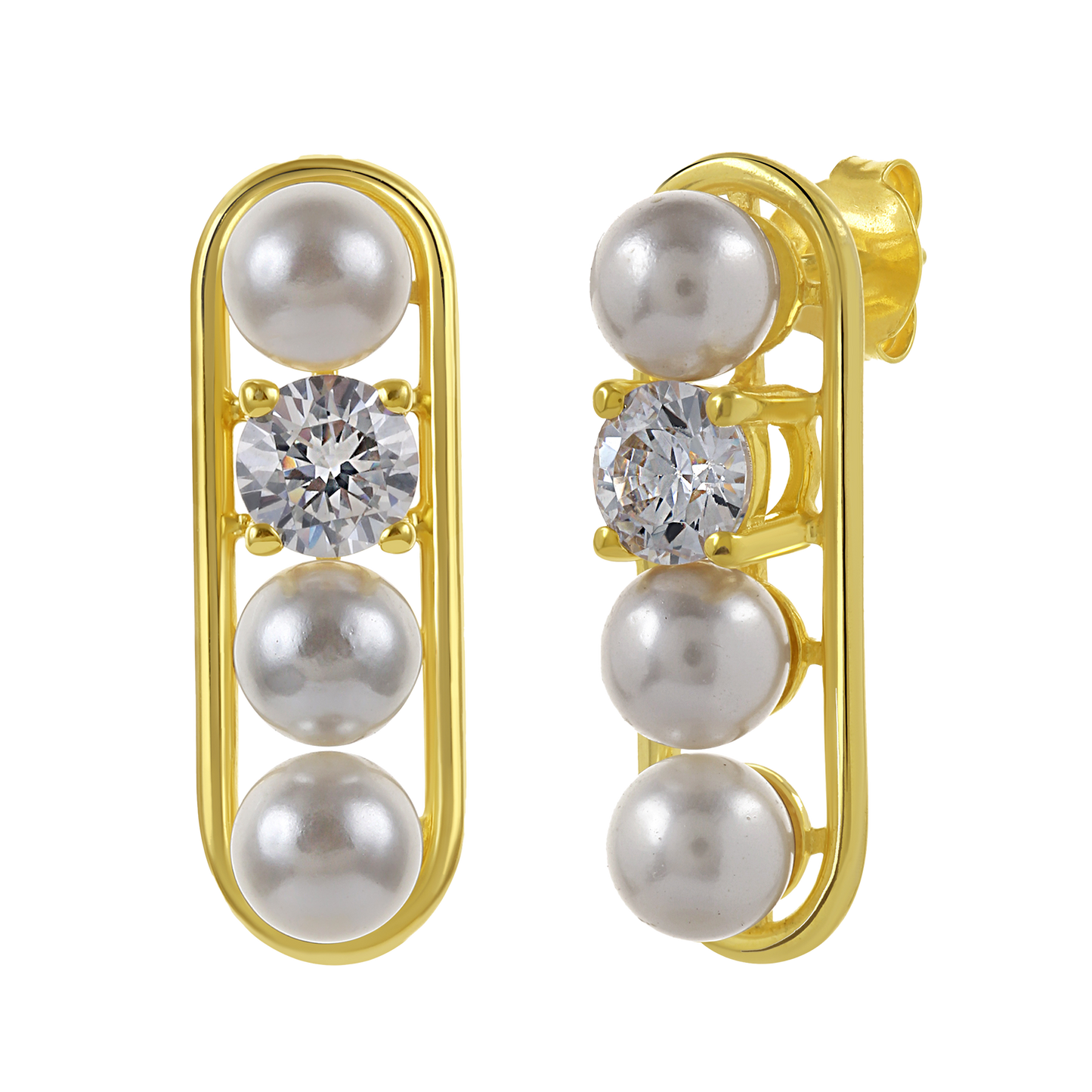 Mizuki Pearl Link Studs
