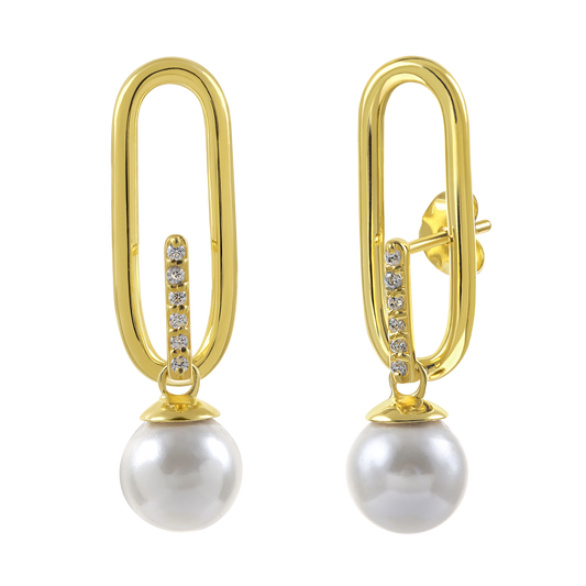 Mizuki Pearl Dangler Earrings