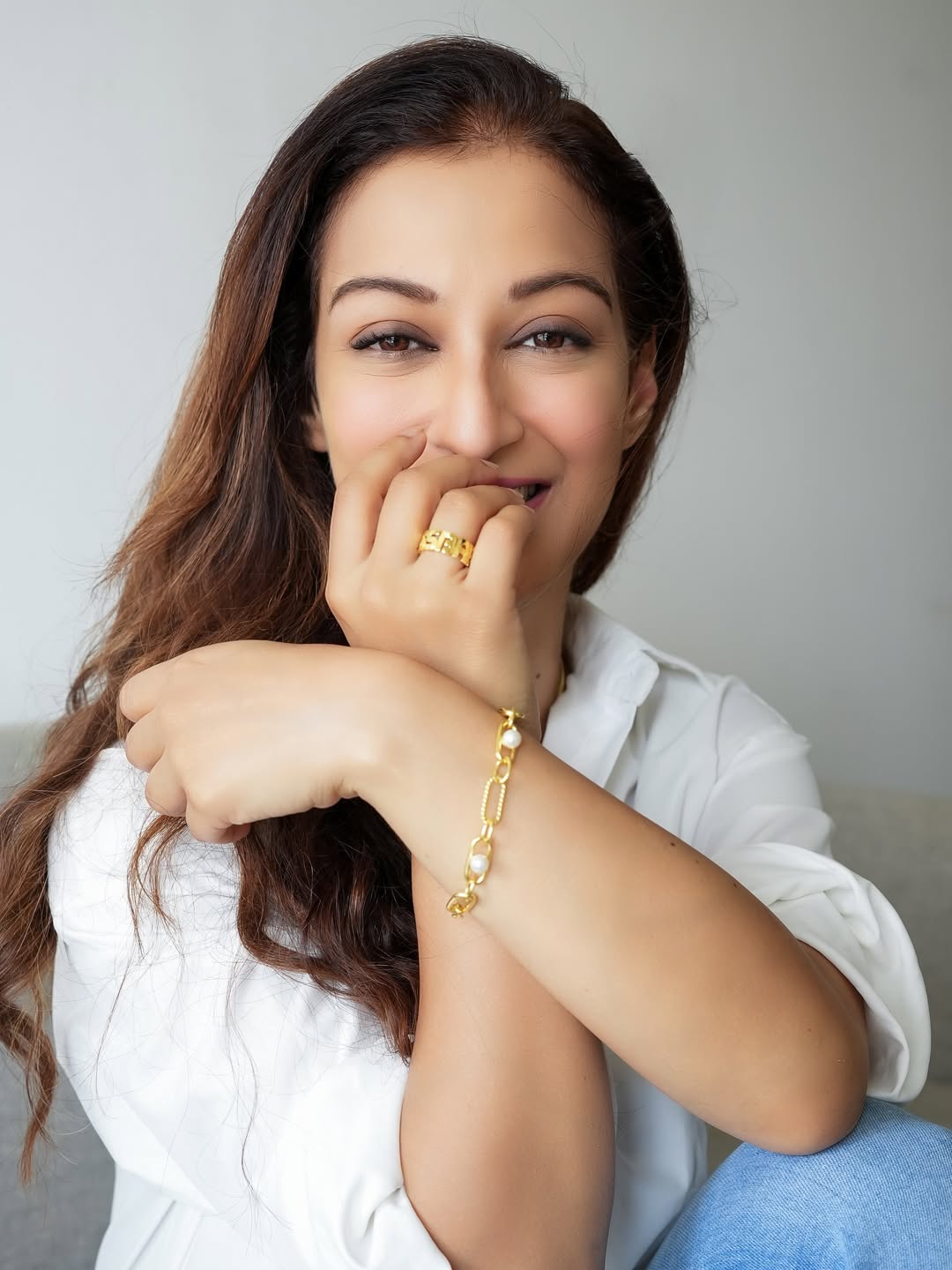 silver bangle for women with gold plating and CZ stones