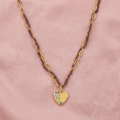 Multi-Colour Heart Necklace