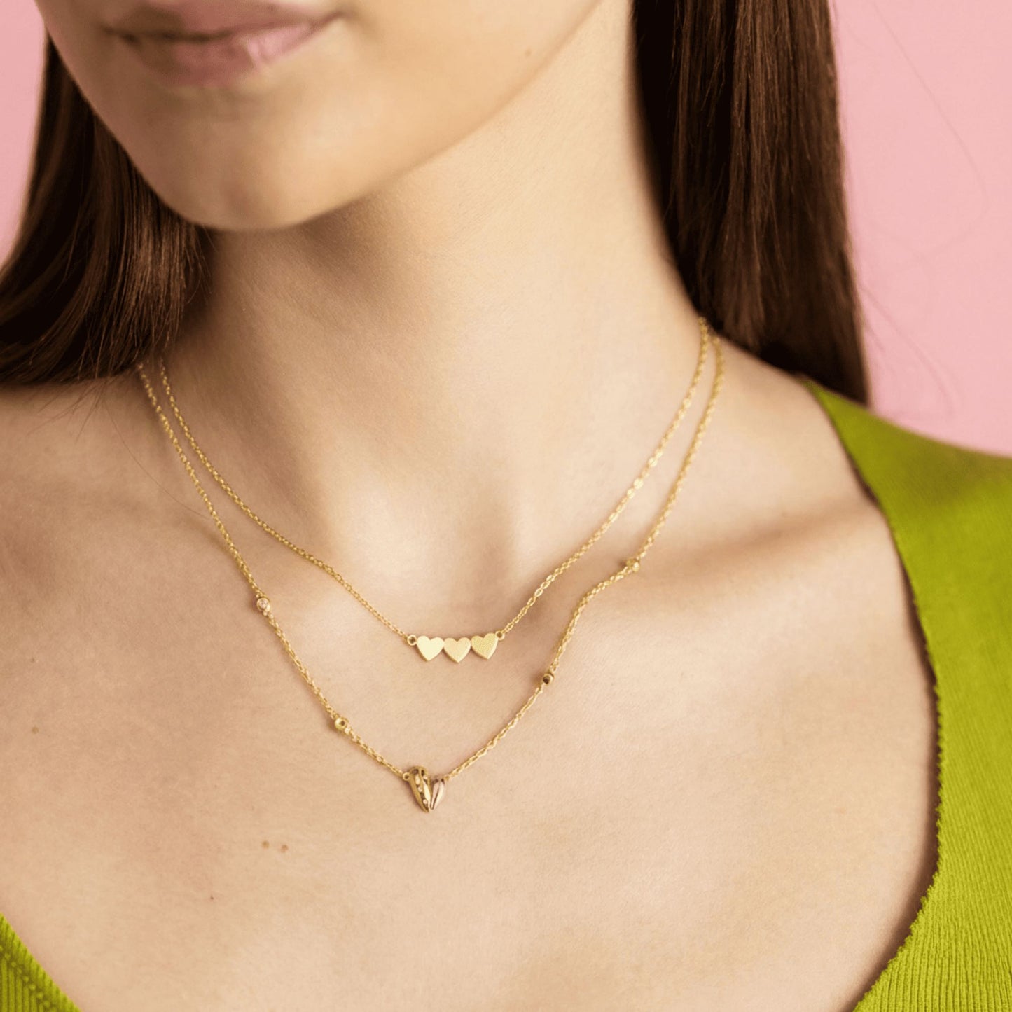 Layered Heart Necklace
