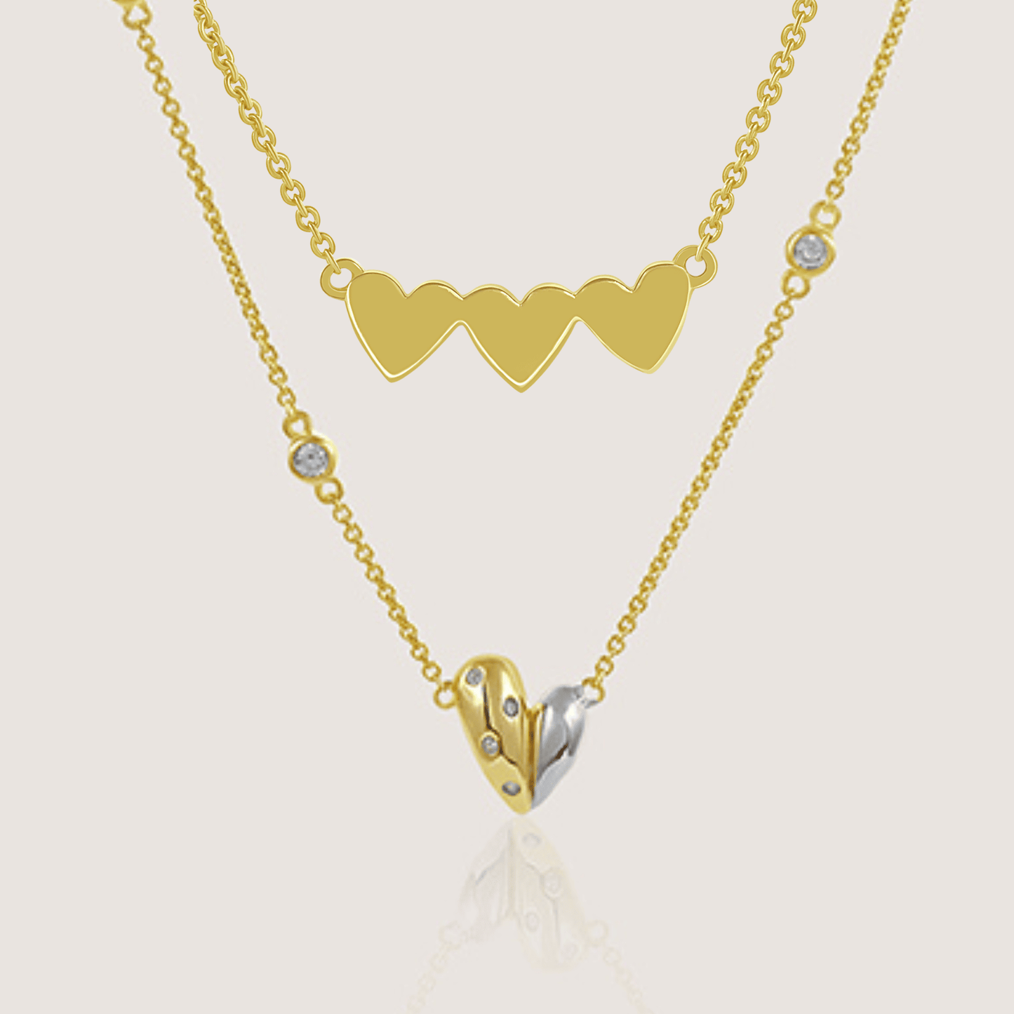 Layered Heart Necklace
