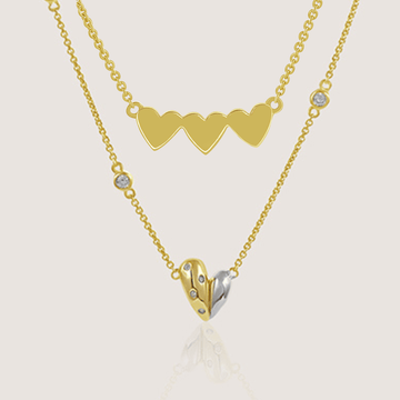 Layered Heart Necklace
