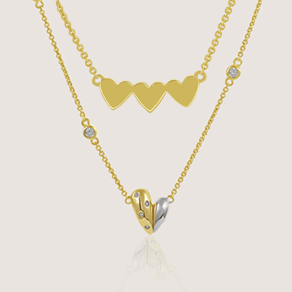 Layered Heart Necklace
