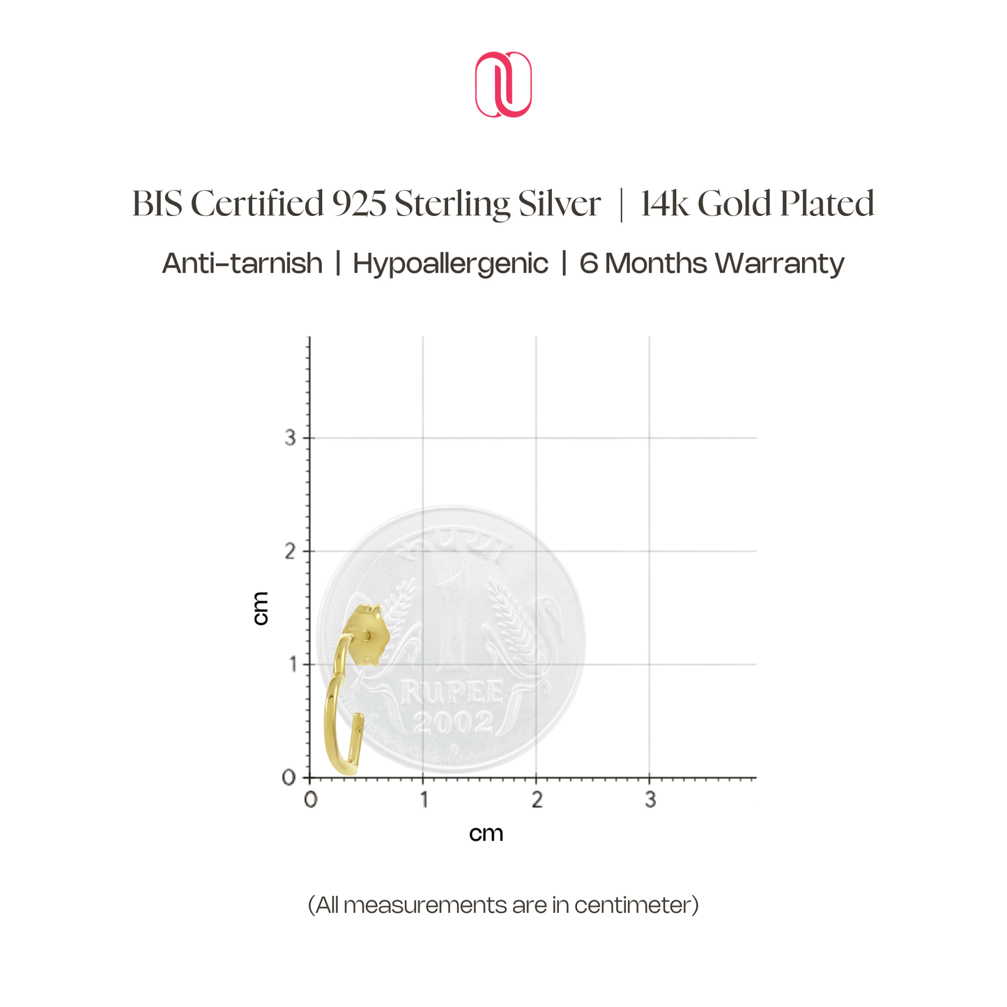 Ukiyo Mini Heart Huggies