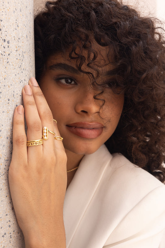 Mizuki Pearl Link Ring