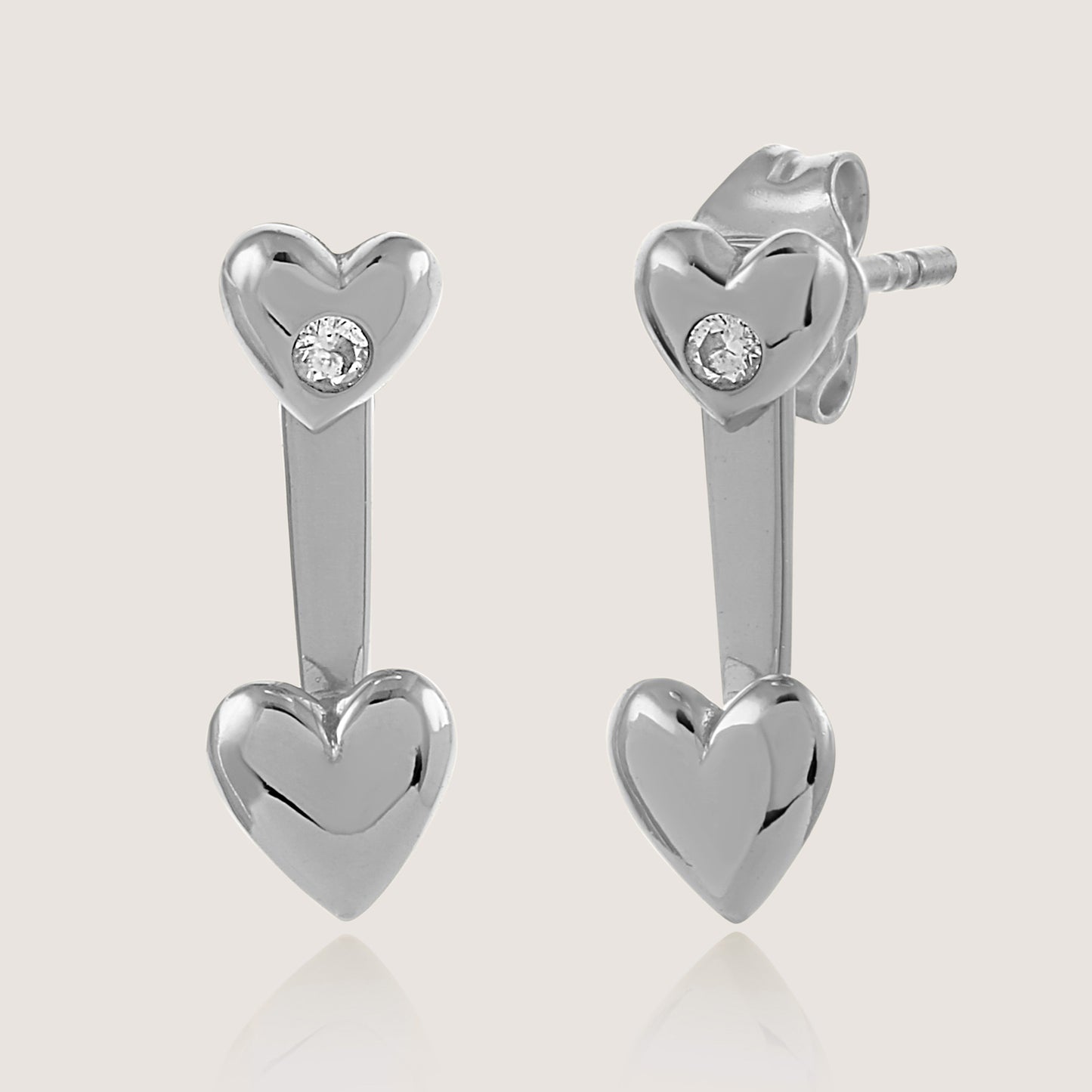 Minimal Heart Earrings