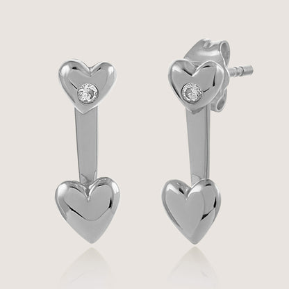 Minimal Heart Earrings