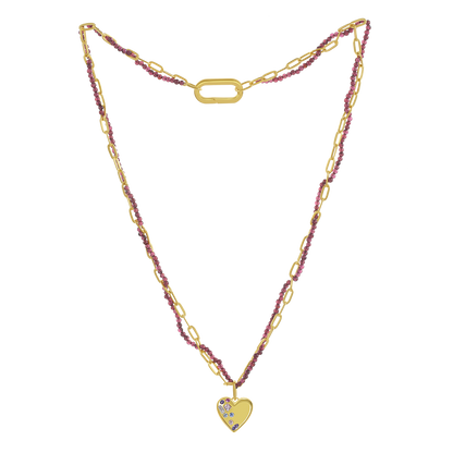 Multi-Color Heart Necklace