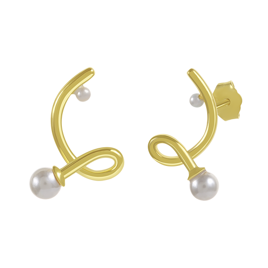 Ukiyo Twisted Pearl Earrings