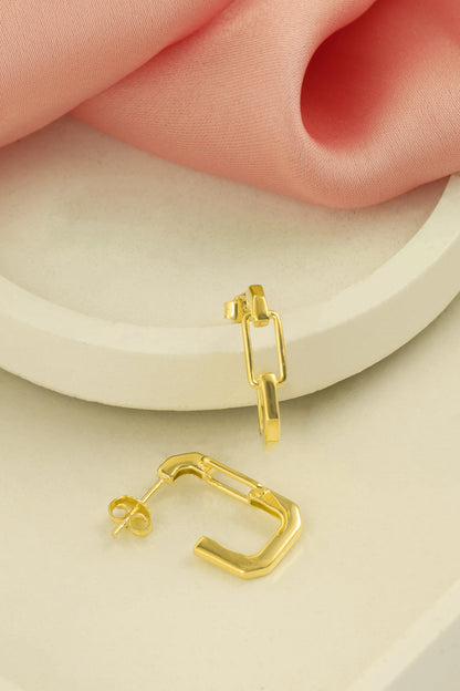 Ukiyo Link Hoop Earrings
