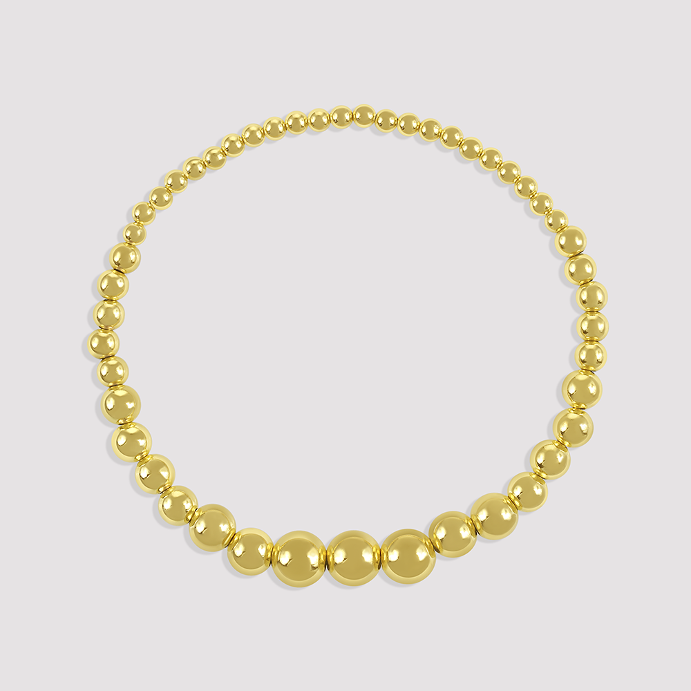 Gold-plated 925 silver bracelet from the Enishi collection, vibrant and symbolic of connection — product - front shot.