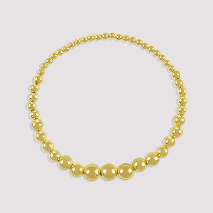 Gold-plated 925 silver bracelet from the Enishi collection, vibrant and symbolic of connection — product - front shot.