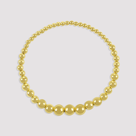 Gold-plated 925 silver bracelet from the Enishi collection, vibrant and symbolic of connection — product - front shot.