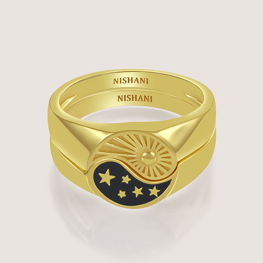 Gold-plated 925 silver heart lock from the Enishi collection, symbolizing love and unity — product - side shot.