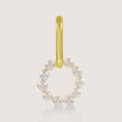 Gold-plated 925 silver earrings from the Enishi collection, designed for everyday friendship-inspired style — product - side shot.