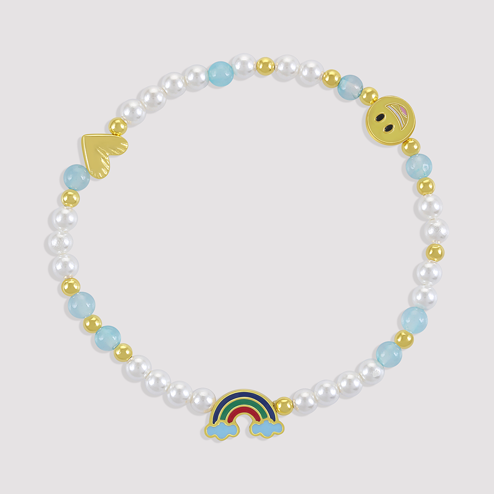 Gold-plated 925 silver bracelet from the Enishi collection, vibrant and symbolic of connection — product - front shot.