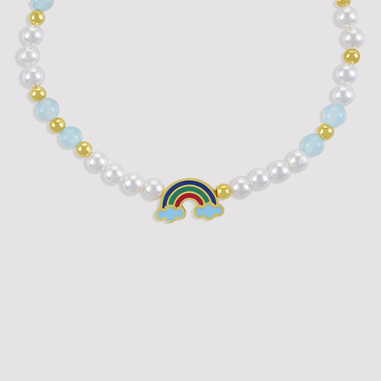 Gold-plated 925 silver bracelet from the Enishi collection, vibrant and symbolic of connection — product - side shot.