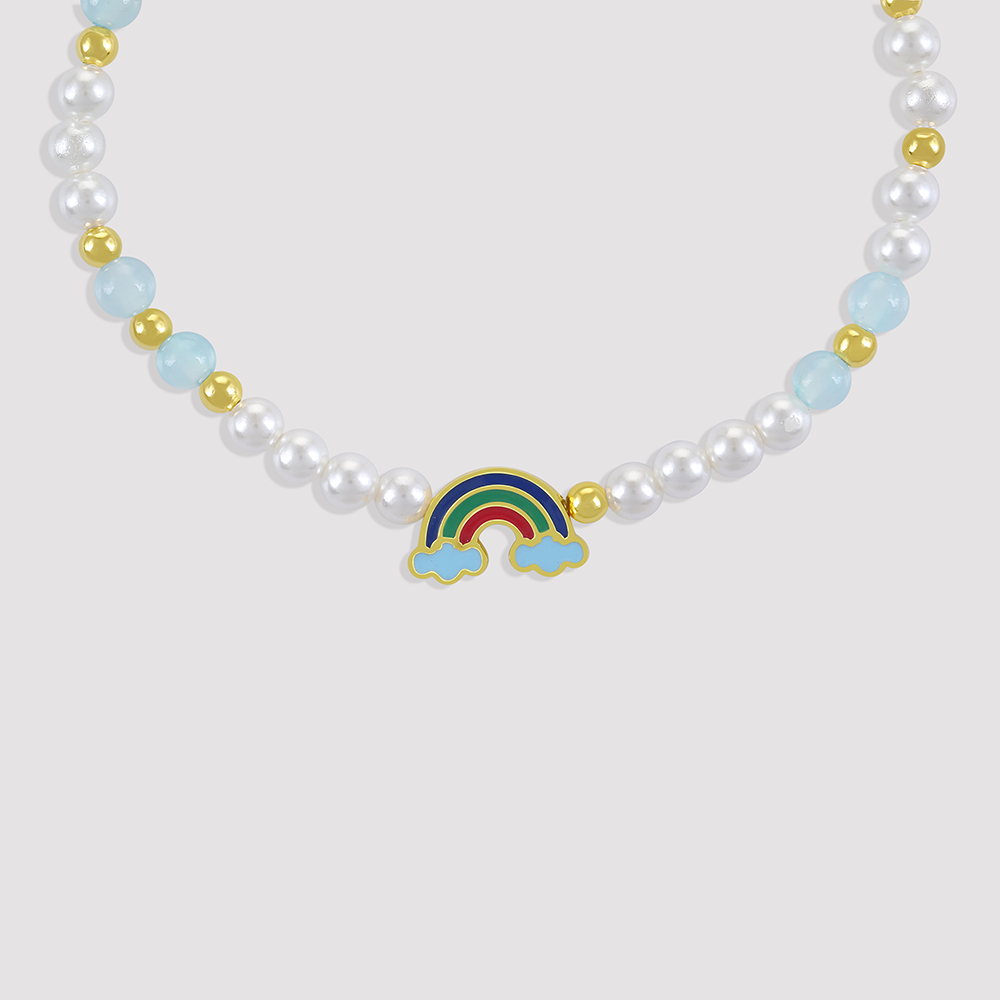 Gold-plated 925 silver bracelet from the Enishi collection, vibrant and symbolic of connection — product - side shot.