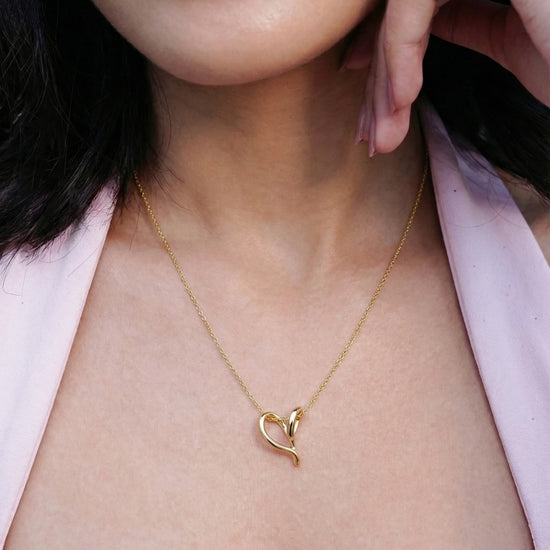 Fluid Heart Necklace 925 Silver