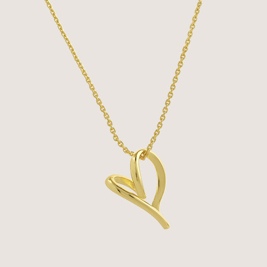 Fluid Heart Necklace 925 Silver