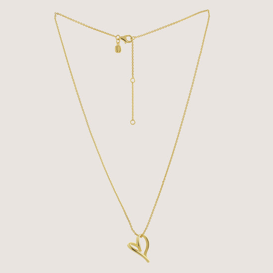 Fluid Heart Necklace 925 Silver