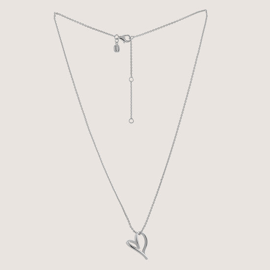 Fluid Heart Necklace 925 Silver