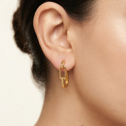 Ukiyo Link Hoop Earrings