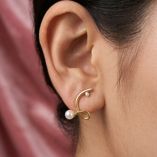 Ukiyo Twisted Pearl Earrings