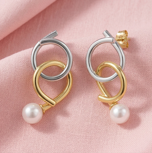 Yugen Knot-a-Pearl Earrings