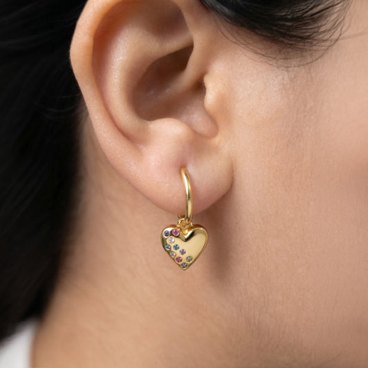 Multi-Colour Heart Earrings
