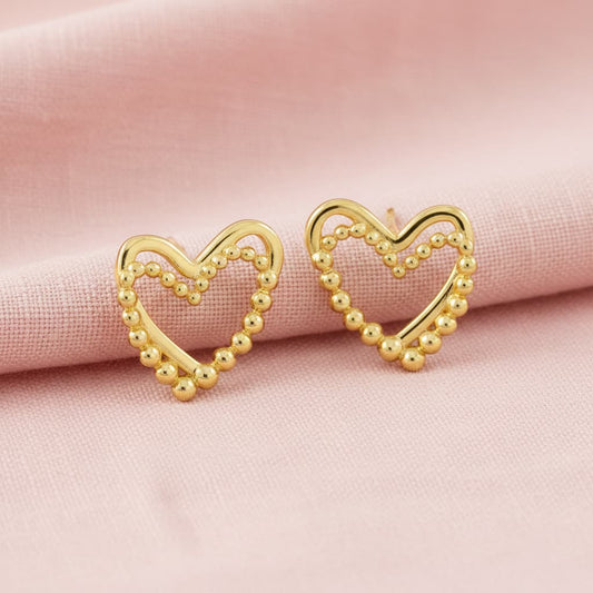 Overlap Heart Studs