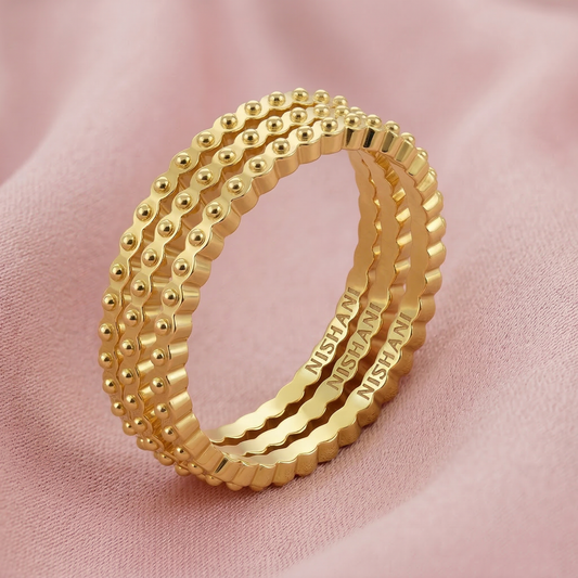 Ukiyo Trio Ball Rings