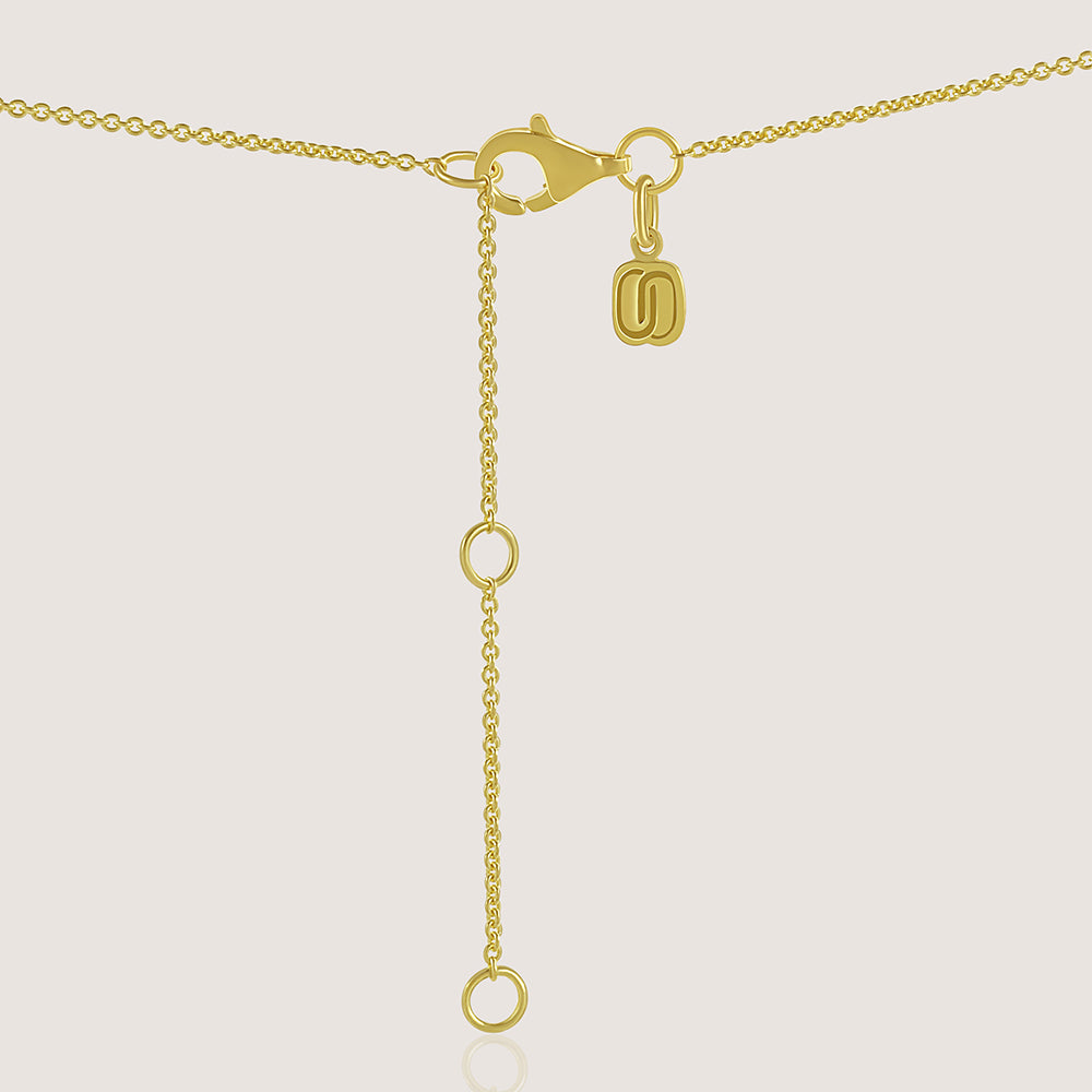 Gold and rhodium connect necklace in 925 silver, statement sculptural pendant 