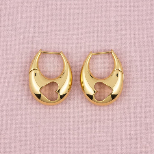 Heart Cut Out Earrings 925 Silver | Gold & Rhodium-Plated Jewellery