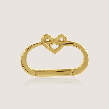 Charm carrier Heart knot lock