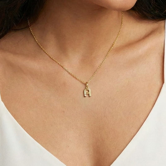 Initials charm pendant A