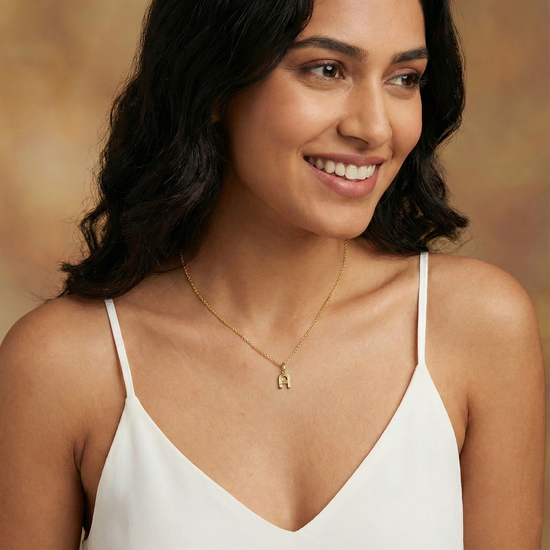 Initials charm pendant A