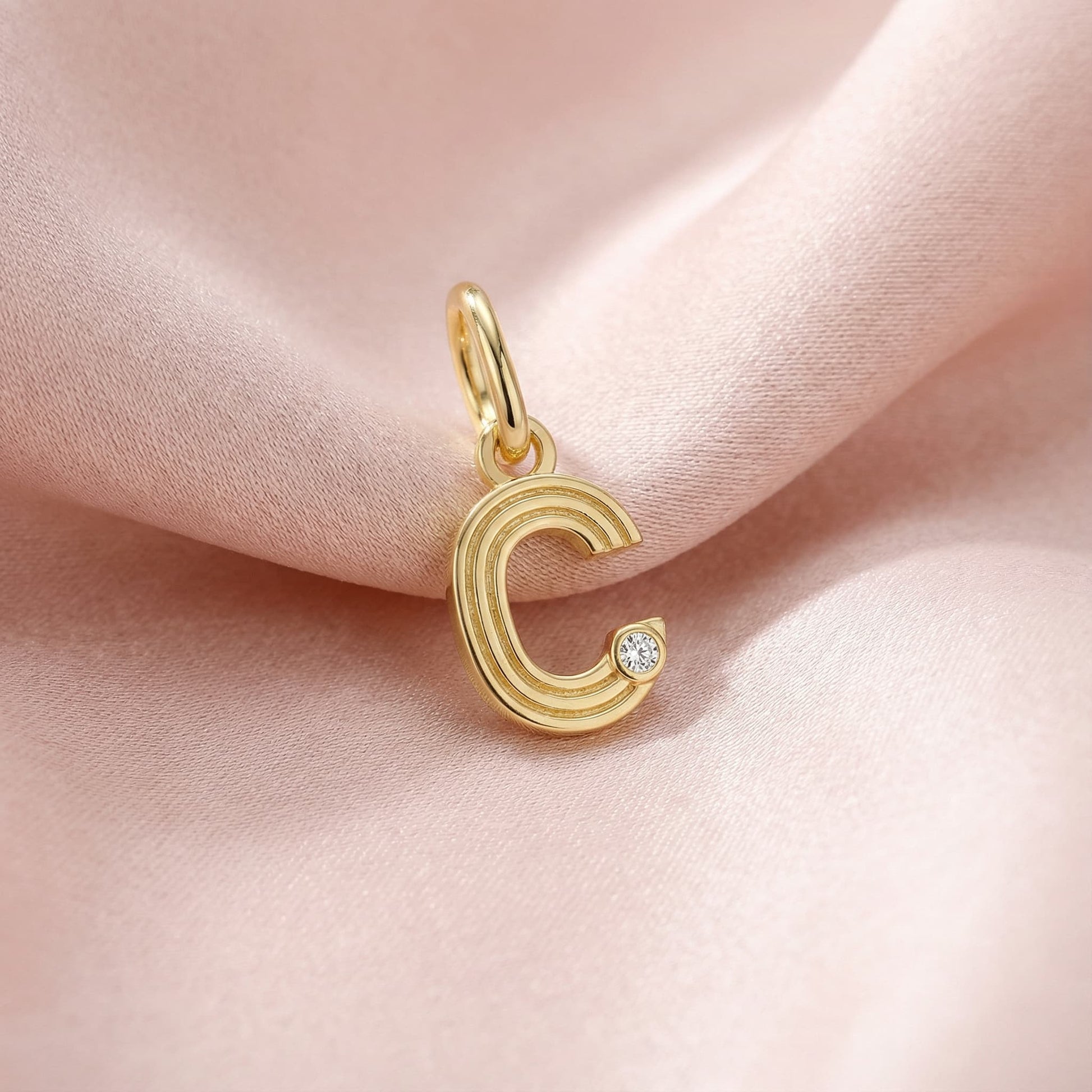 Initials charm pendant C