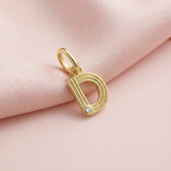 Initials charm pendant D