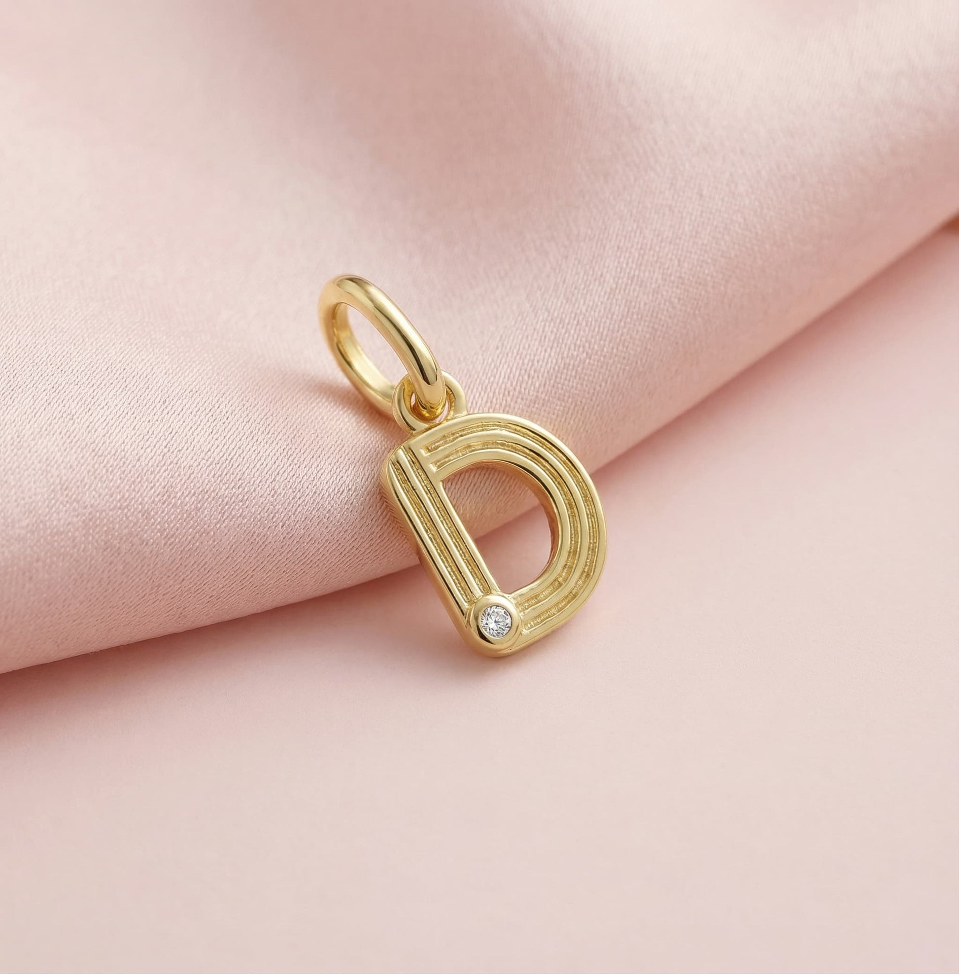 Initials charm pendant D