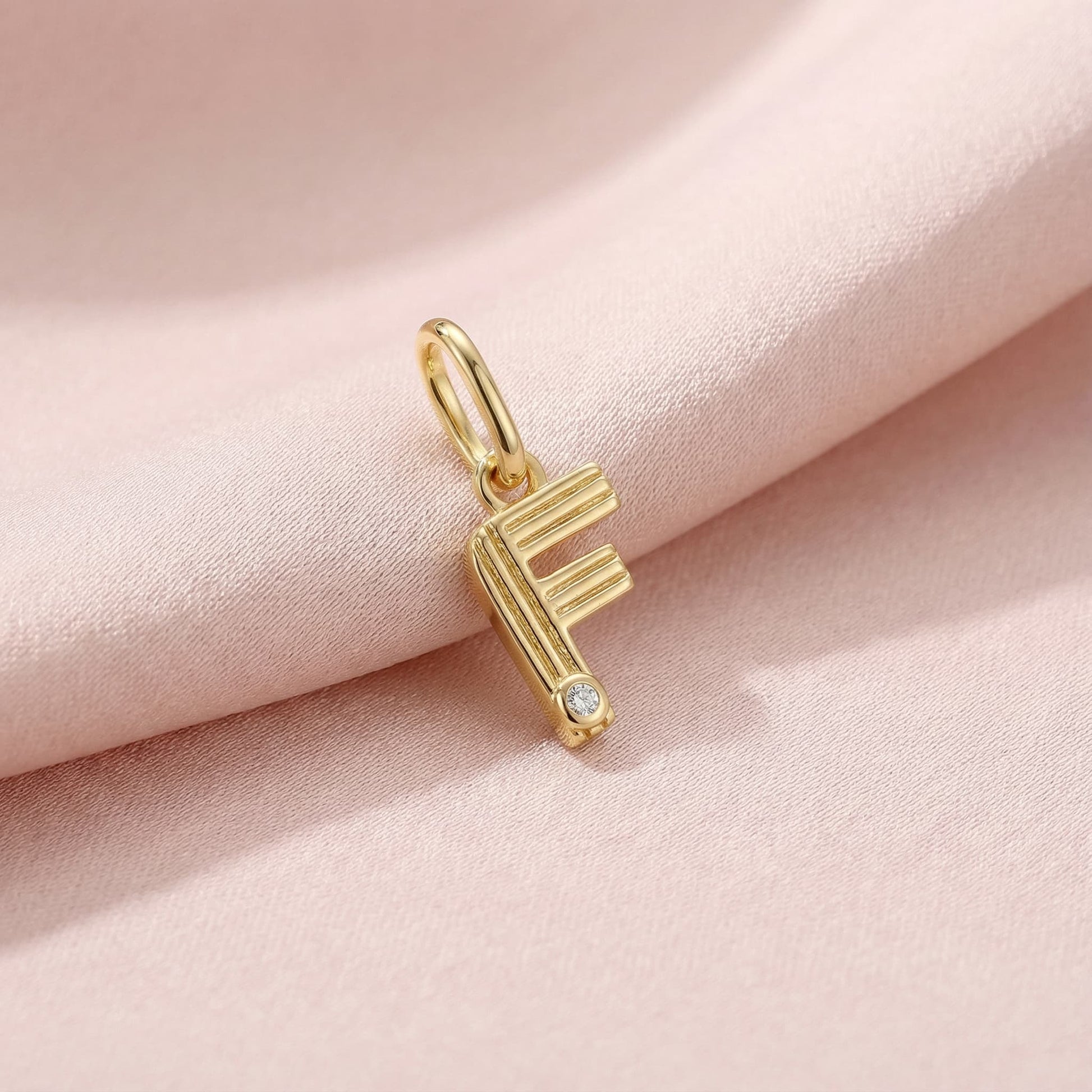 Initials charm pendant F