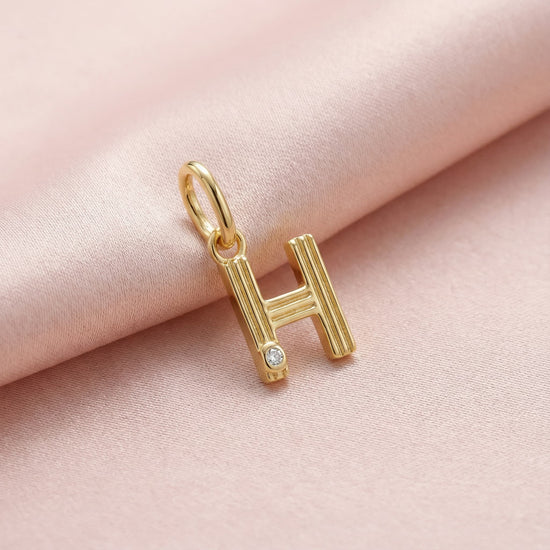 Initials charm pendant H